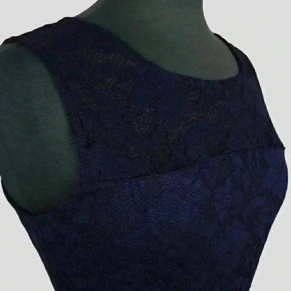 Garage navy blue ladies sleeveless scoop neck dress MEDIUM - Picture 4 of 12